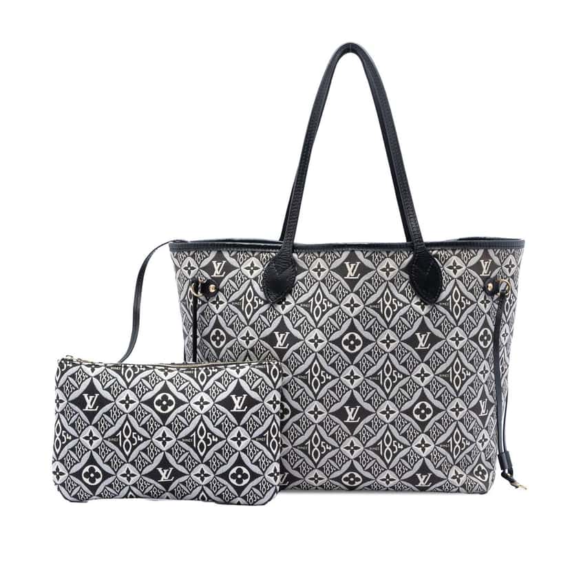 Louis Vuitton Monogram Jacquard Since 1854 Neverfull MM Black Very good condition - Box View