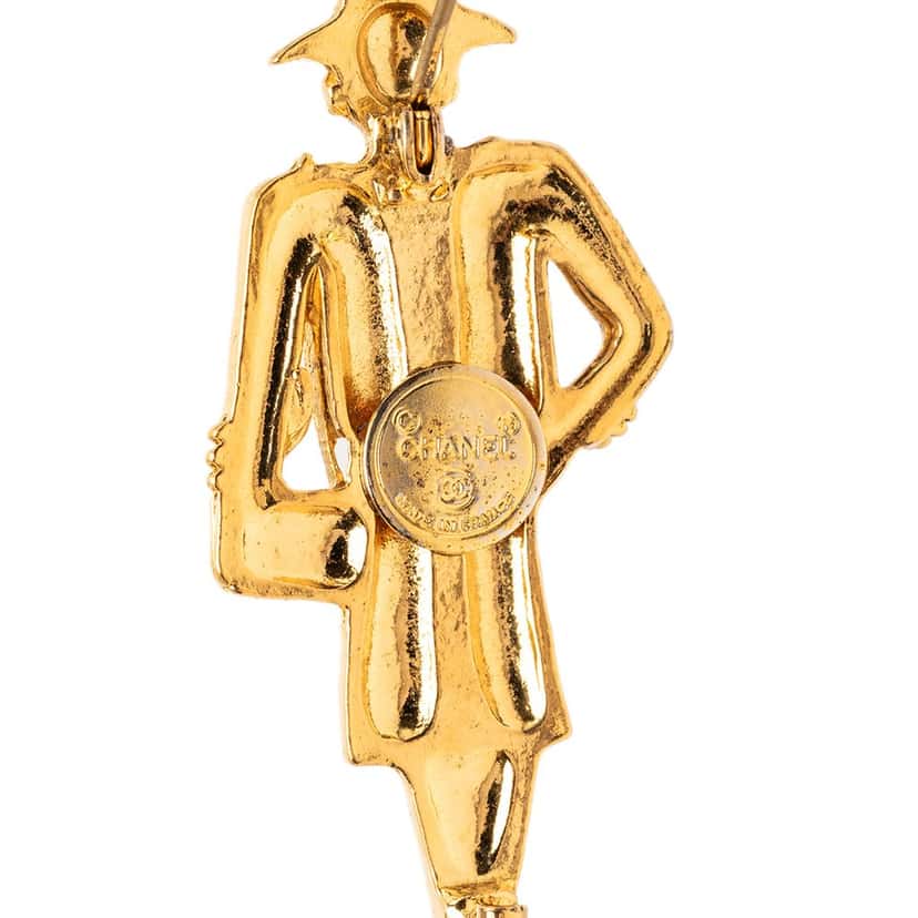 Chanel Gold Plated Coco Mademoiselle Pin Brooch Gold Metal Very good condition - Model View