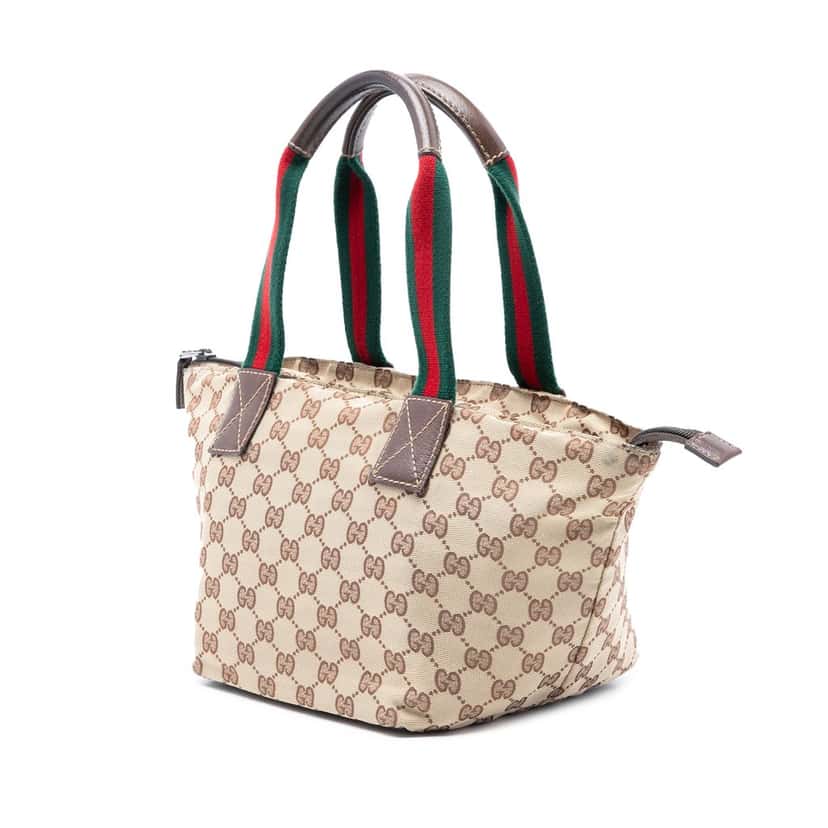 Gucci GG Canvas Web Tote Beige Very good condition - Back View