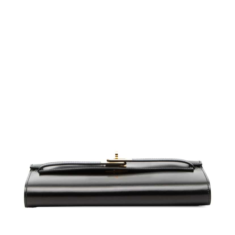 Hermès Box Calf Kelly To Go Wallet Black Leather Very good condition - Inside View