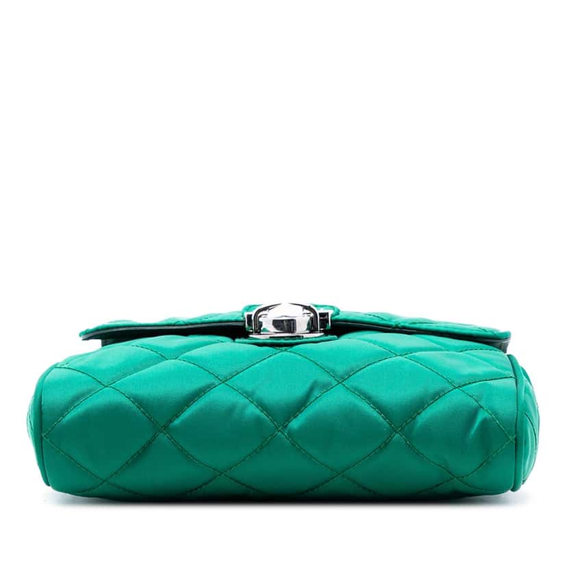 Prada Impuntu Tessuto Chain Crossbody Green Very good condition - Inside View