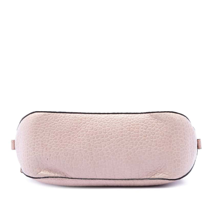 Burberry Small Grained Calfskin Heritage Orchard Bowling Bag Pink Leather Very good condition - Inside View