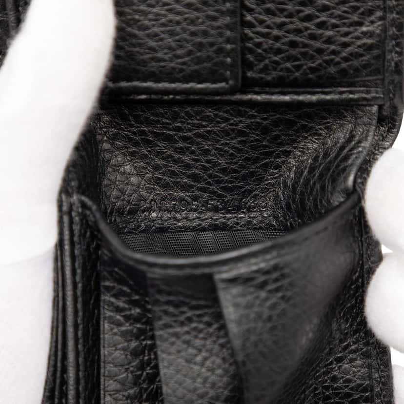 Gucci Calfskin Web Interlocking G Bifold Wallet Black Leather Very good condition - Box View