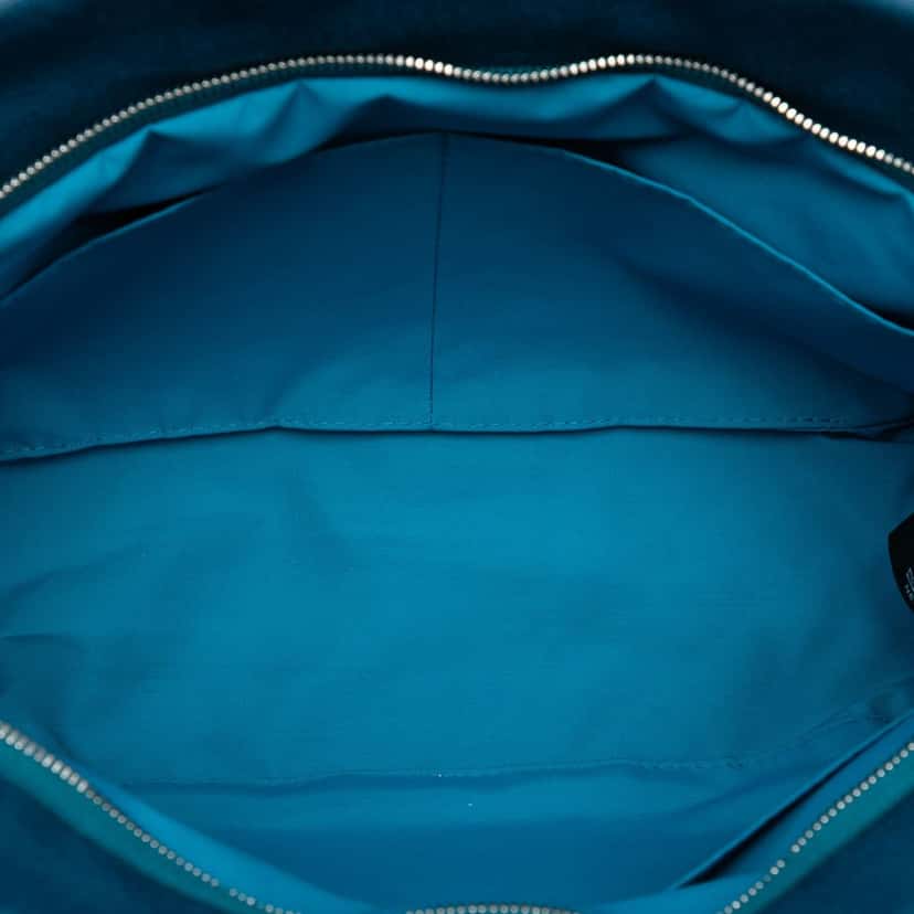 Hermès Toile Trousse de Voyage Jimetou PM Blue Very good condition - Model View