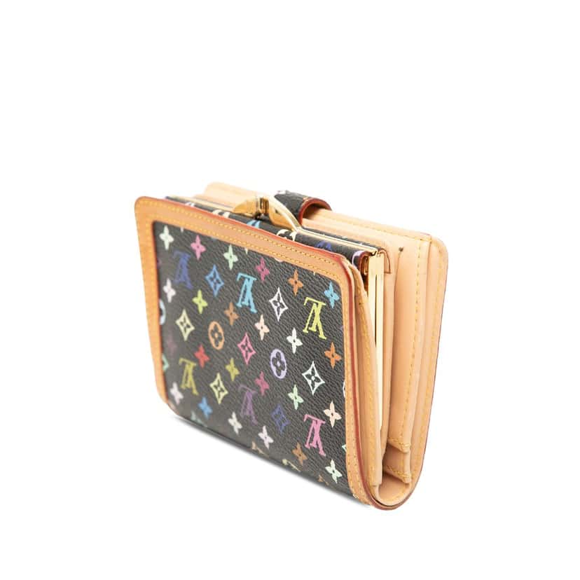 Louis Vuitton Monogram Multicolore Viennois Continental Wallet Black Very good condition - Back View