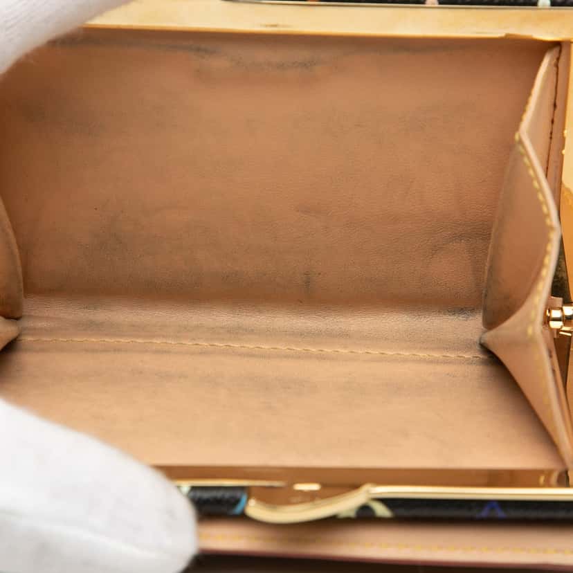 Louis Vuitton Monogram Multicolore Viennois Continental Wallet Black Very good condition - Model View