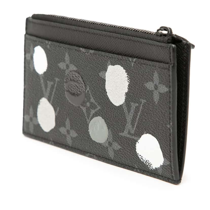Louis Vuitton Yayoi Kusama Monogram Eclipse Coin Card Holder Black Very good condition - Back View