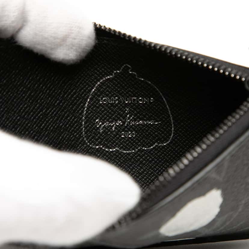 Louis Vuitton Yayoi Kusama Monogram Eclipse Coin Card Holder Black Very good condition - Box View