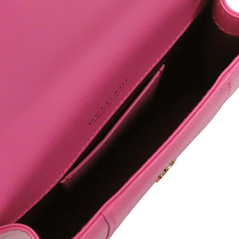 Bvlgari Small Leather Square Serpenti Forever Chain Crossbody Pink Leather Very good condition - Model View