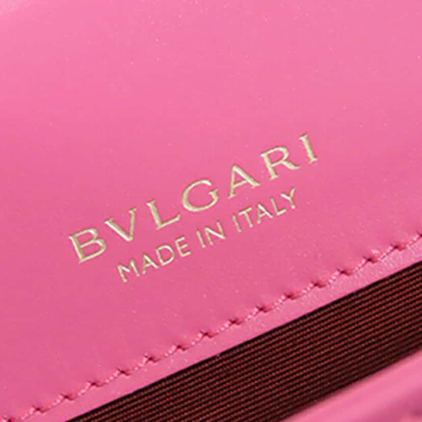 Bvlgari Small Leather Square Serpenti Forever Chain Crossbody Pink Leather Very good condition - Box View