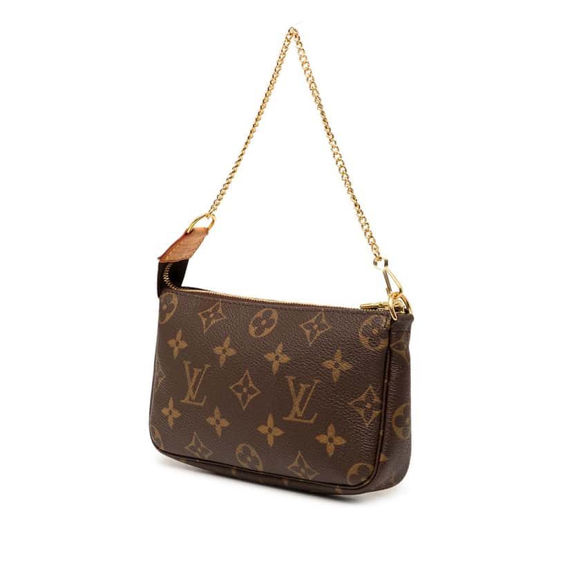 Louis Vuitton Monogram Mini Pochette Accessoires Brown Very good condition - Back View