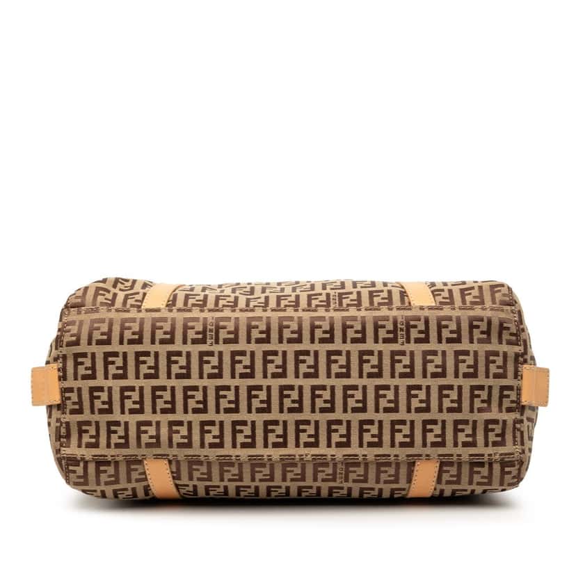 Fendi Zucchino Canvas Shoulder Bag Brown Very good condition - Inside View