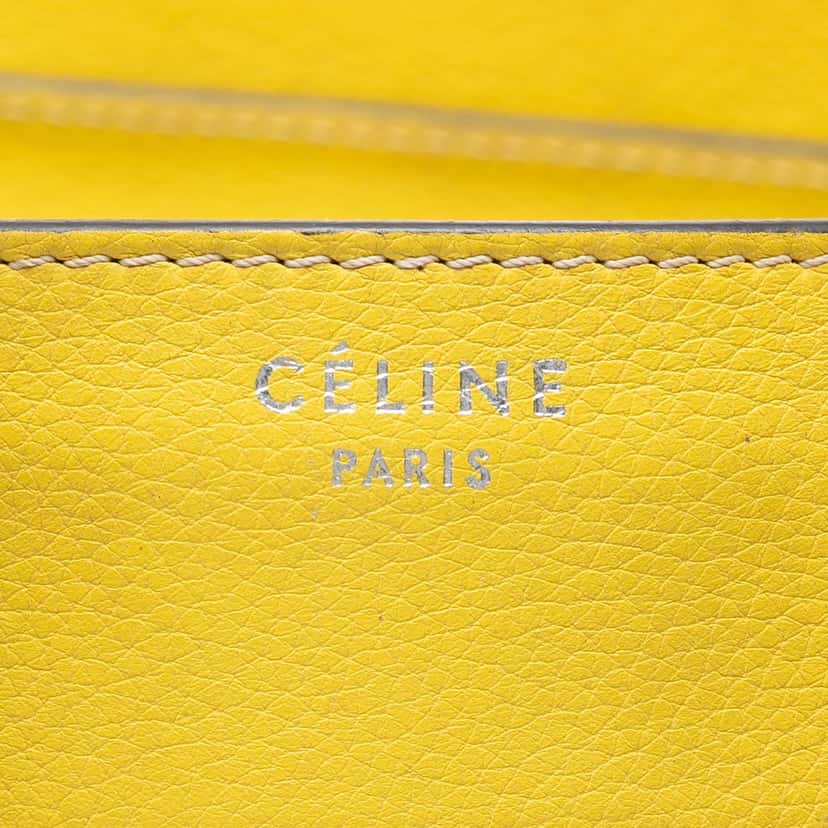 Celine Mini Calfskin Luggage Tote Yellow Leather Good condition - Box View