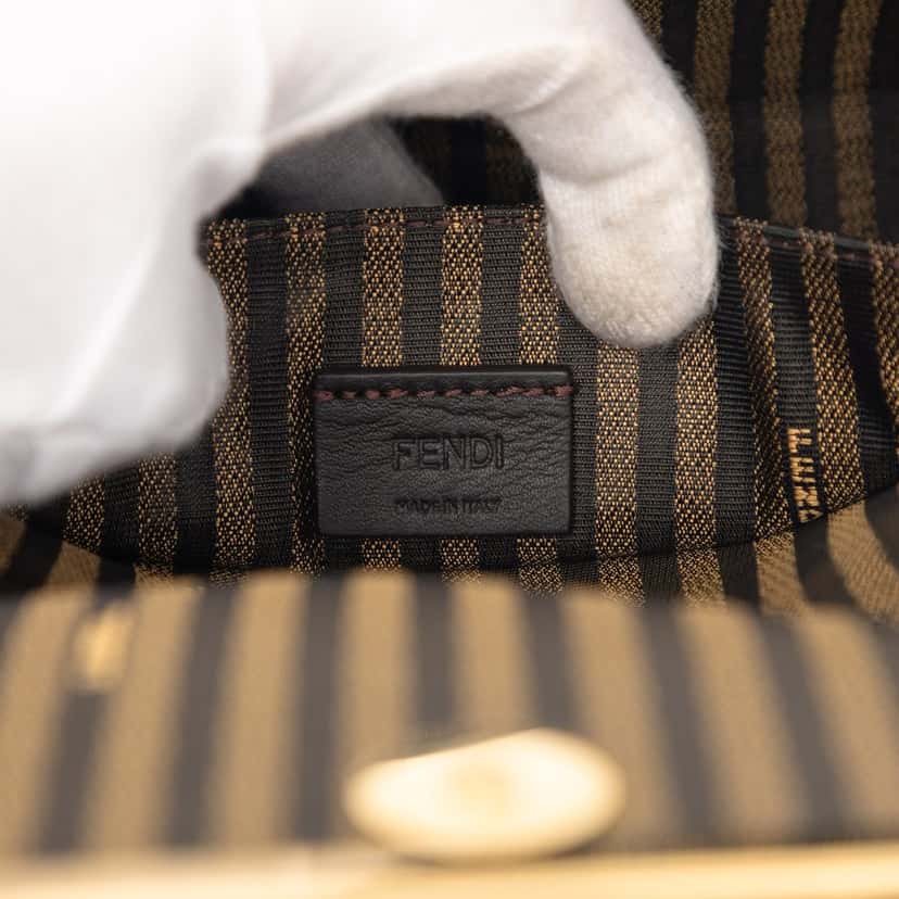 Fendi Smooth Calfskin Vitello Palmellato Wallet on Chain Brown Leather Very good condition - Box View