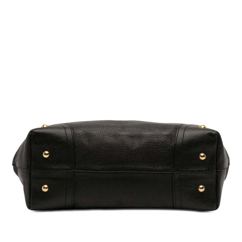 Dolce & Gabbana Pebbled Leather D Ring Tote Black Leather Very good condition - Inside View