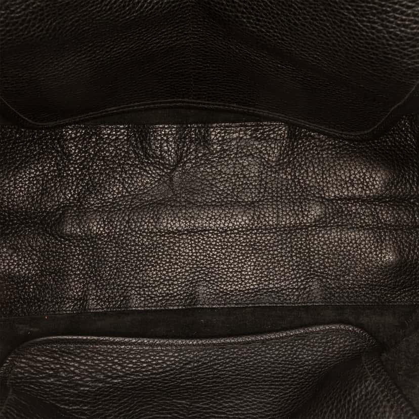 Dolce & Gabbana Pebbled Leather D Ring Tote Black Leather Very good condition - Model View