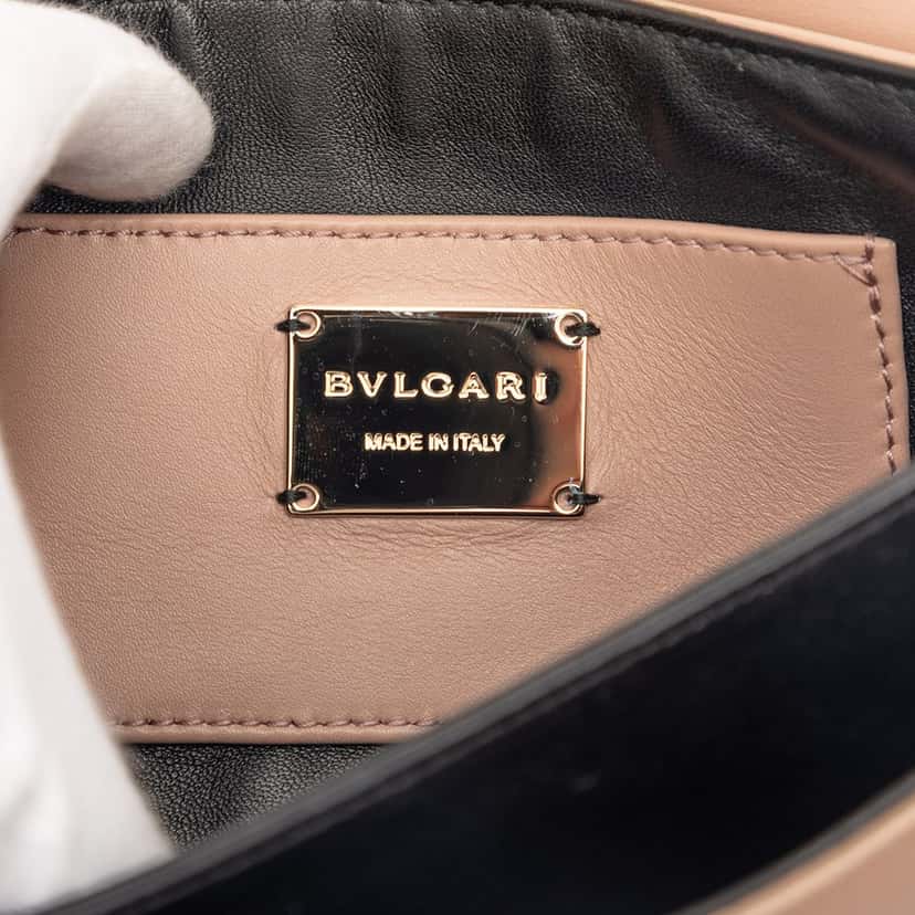 Bvlgari Leather Serpenti Forever Tassel Envelope Clutch Brown Leather Very good condition - Box View
