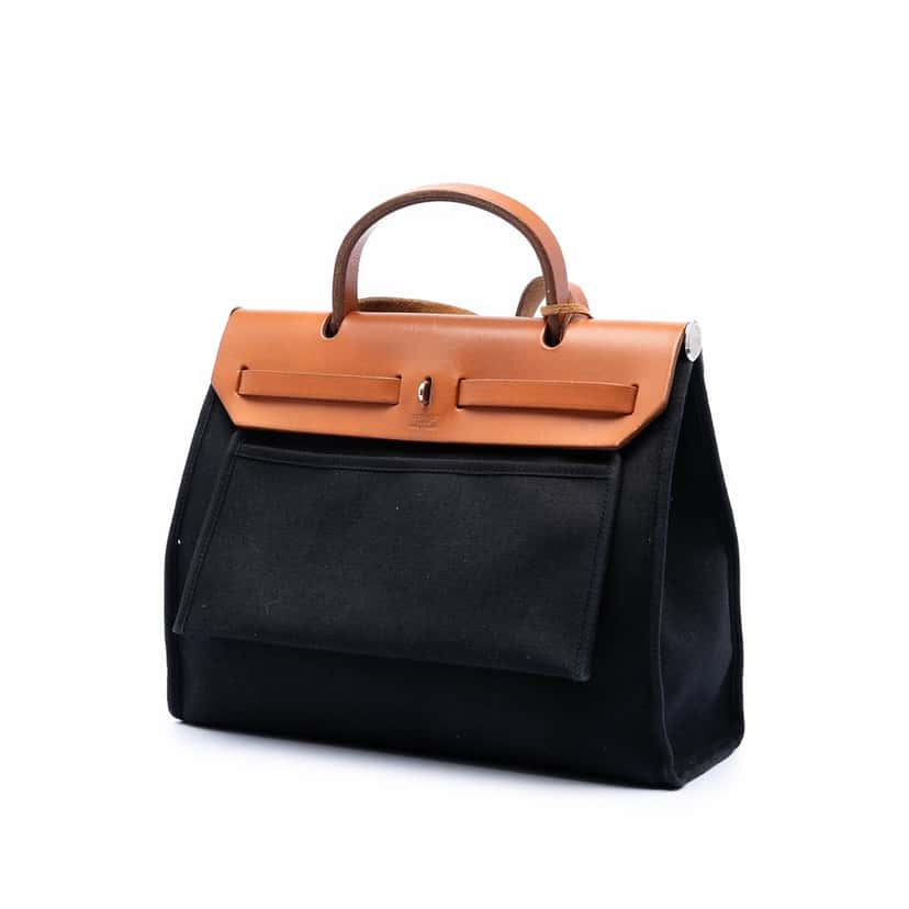 Hermès Toile Herbag Zip 31 Black Very good condition - Back View