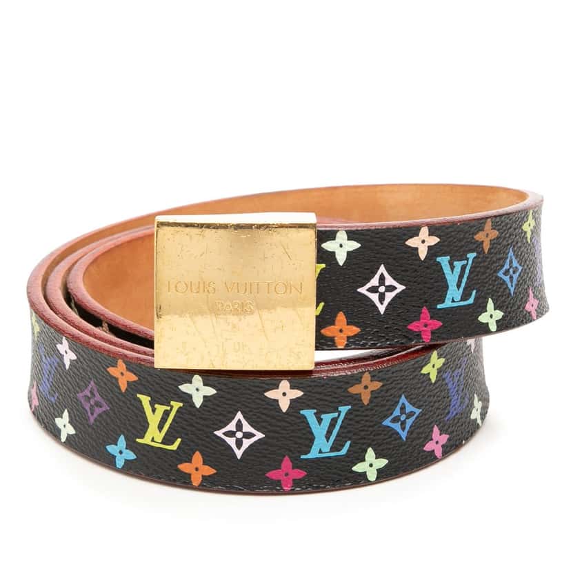 Louis Vuitton Monogram Multicolore Ceinture Belt Black Very good condition - Front View