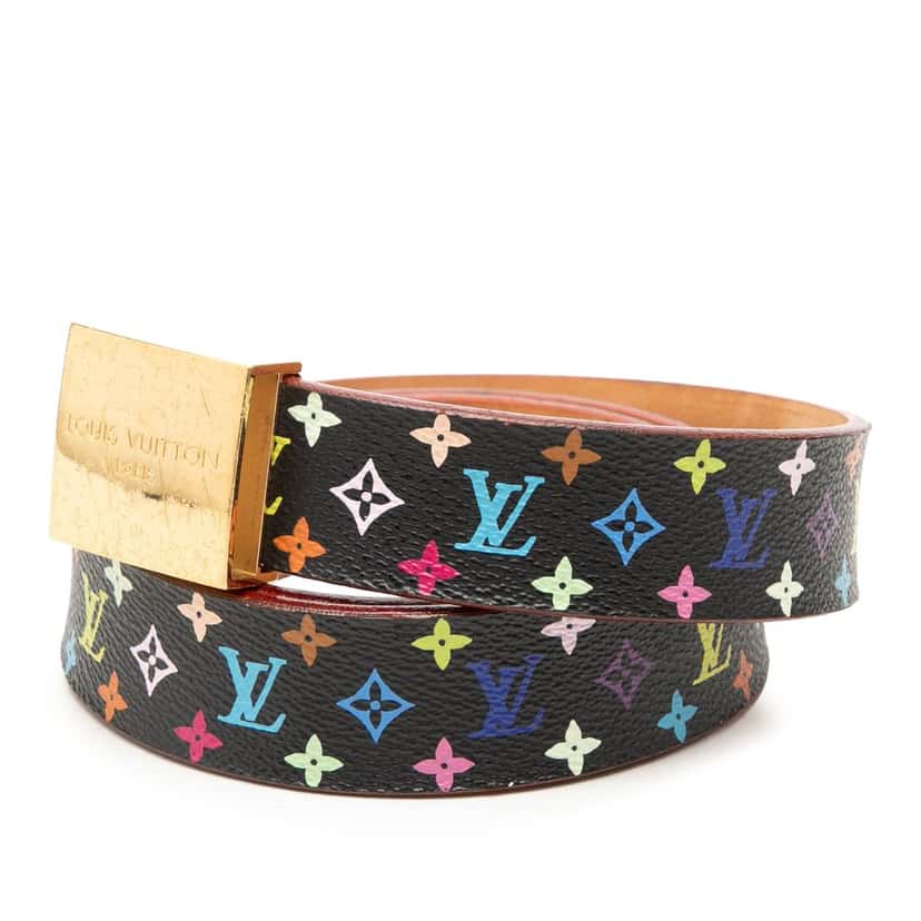 Louis Vuitton Monogram Multicolore Ceinture Belt Black Very good condition - Back View