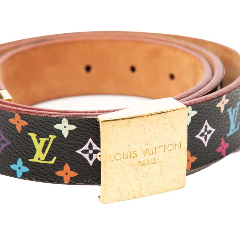 Louis Vuitton Monogram Multicolore Ceinture Belt Black Very good condition - Model View