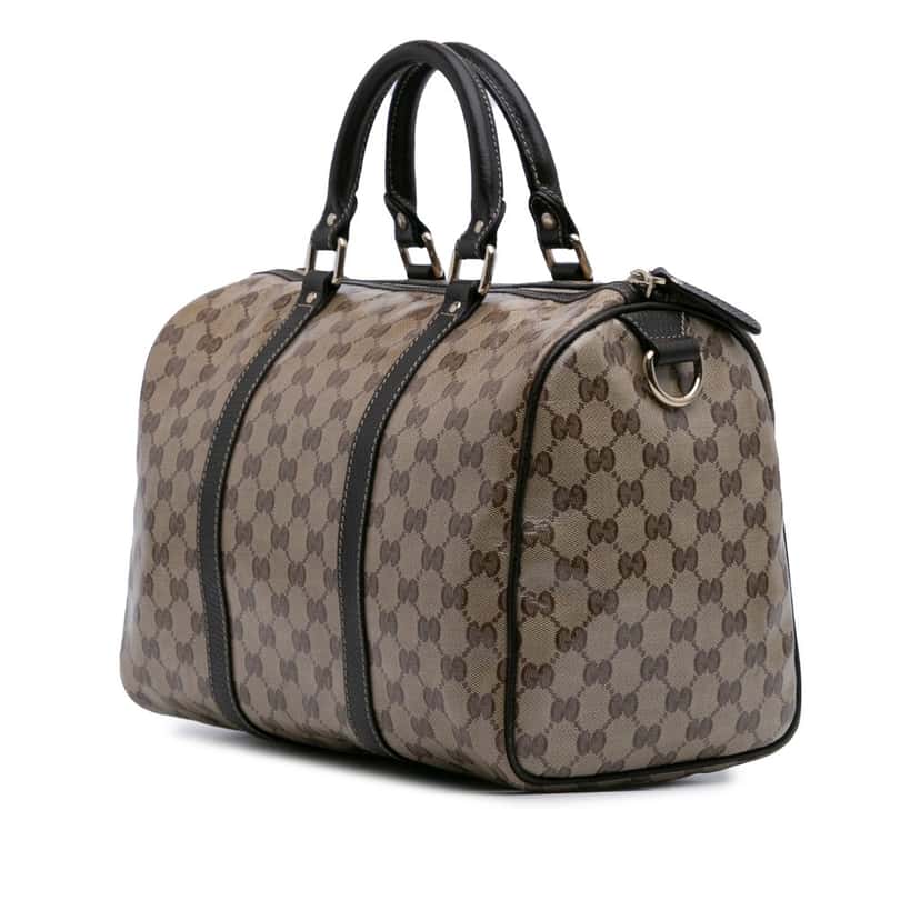 Gucci Medium GG Crystal Joy Boston Bag Beige Very good condition - Back View