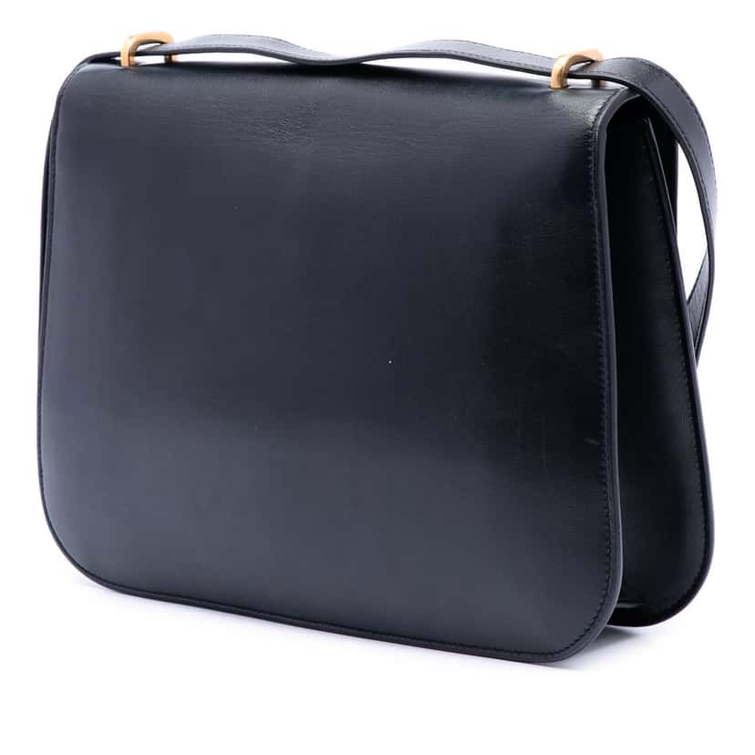 Saint Laurent Medium Smooth Calfskin Spontini Crossbody Black Leather Very good condition - Back View
