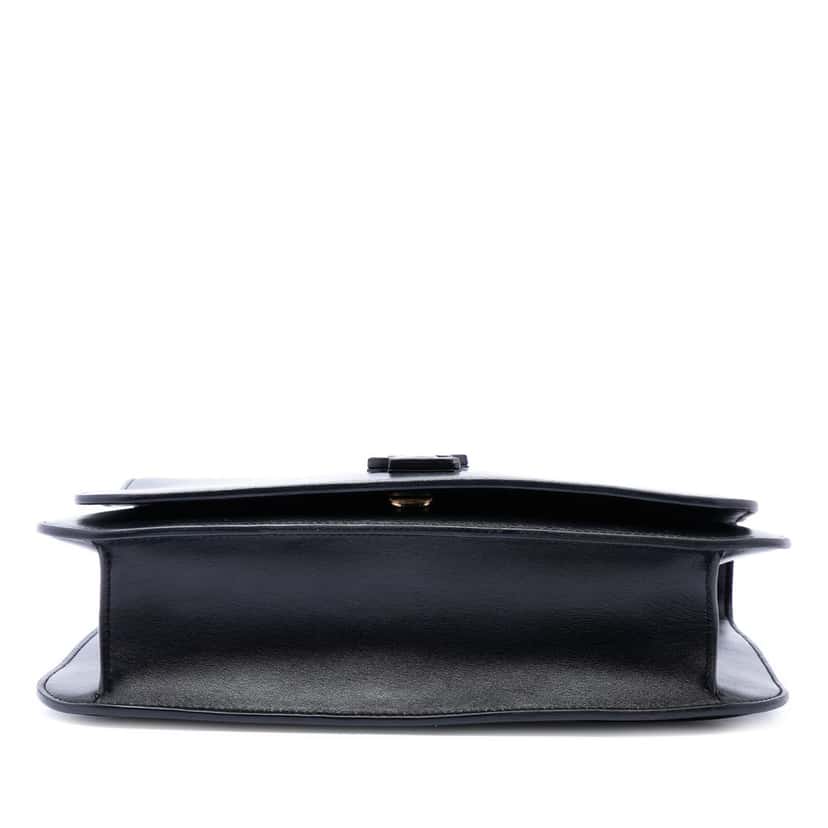 Saint Laurent Medium Smooth Calfskin Spontini Crossbody Black Leather Very good condition - Inside View