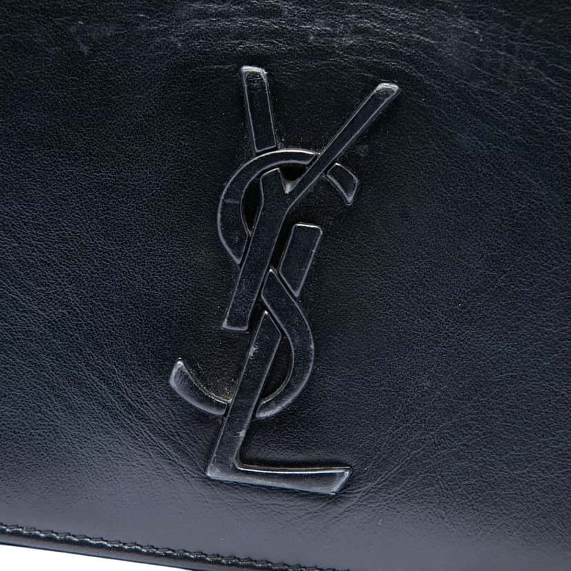 Saint Laurent Medium Smooth Calfskin Spontini Crossbody Black Leather Very good condition - Box View