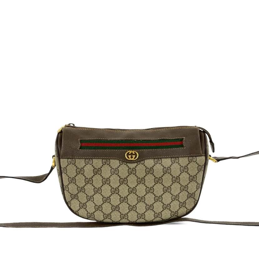 Gucci GG Supreme Web Crossbody Beige Very good condition - Front View
