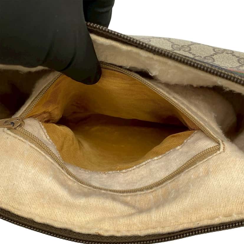 Gucci GG Supreme Web Crossbody Beige Very good condition - Box View