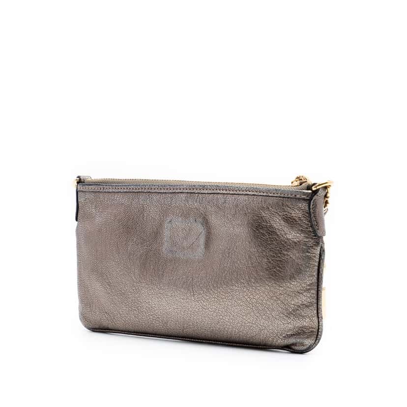 LOEWE Metallic Leather Anagram Crossbody Gold Leather Very good condition - Back View