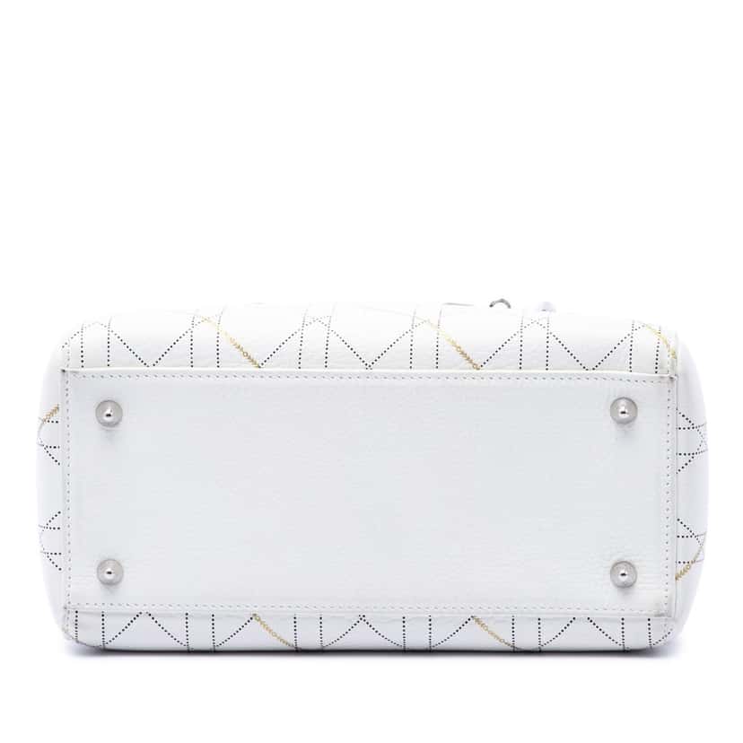 Dior Medium Calfskin Cannage Print Lady Dior White Leather Very good condition - Inside View