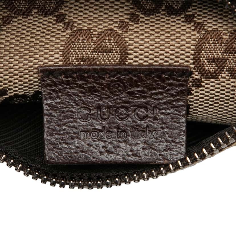 Gucci GG Canvas Double Pocket Belt Bag Beige Very good condition - Box View