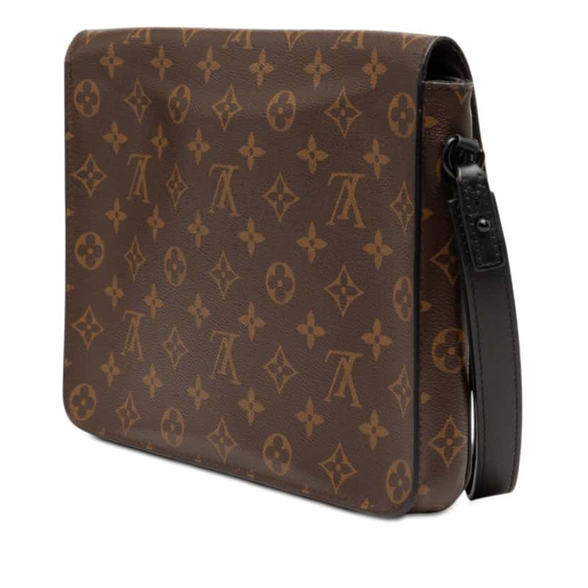 Louis Vuitton Monogram Macassar S Lock A4 Pouch Brown Very good condition - Back View