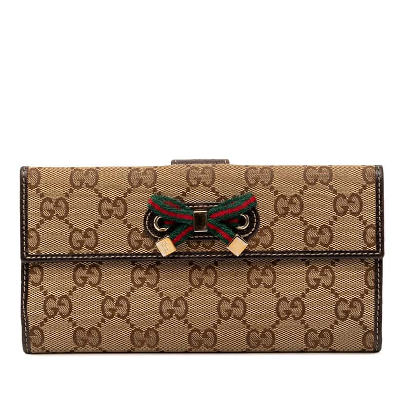 Gucci GG Canvas Princy Long Wallet Beige Very good condition - Front View