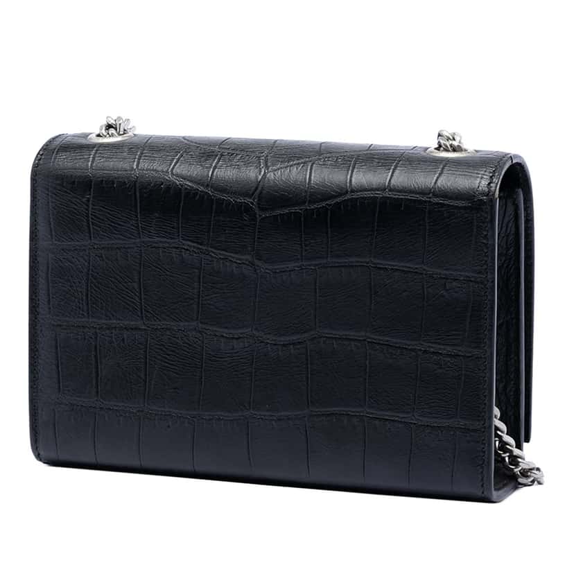 Saint Laurent Small Embossed Kate Tassel Crossbody Bag Black Leather Very good condition - Back View