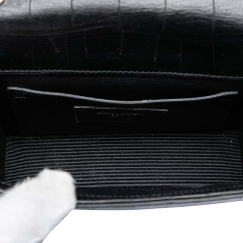 Saint Laurent Small Embossed Kate Tassel Crossbody Bag Black Leather Very good condition - Model View
