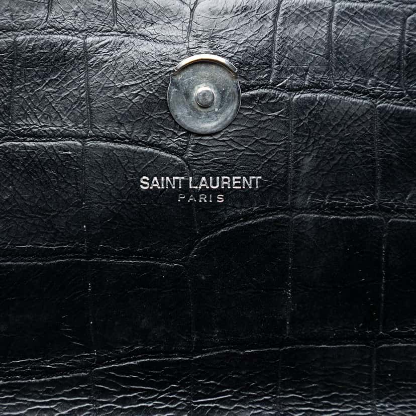 Saint Laurent Small Embossed Kate Tassel Crossbody Bag Black Leather Very good condition - Box View