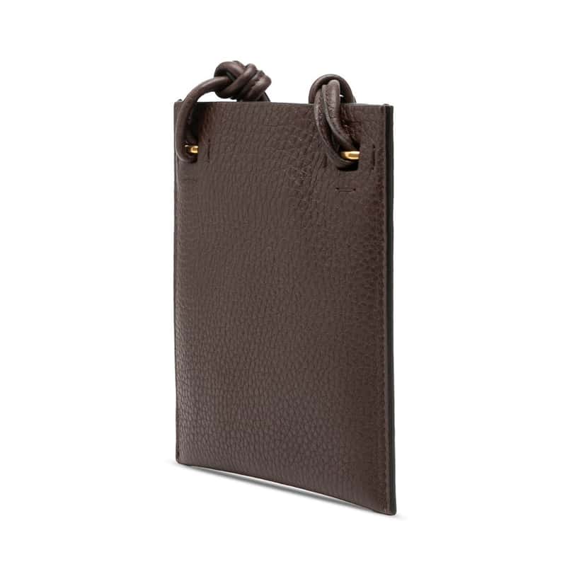 Valentino Mini Grained Calfskin Rockstud Identity Crossbody Brown Leather Very good condition - Back View