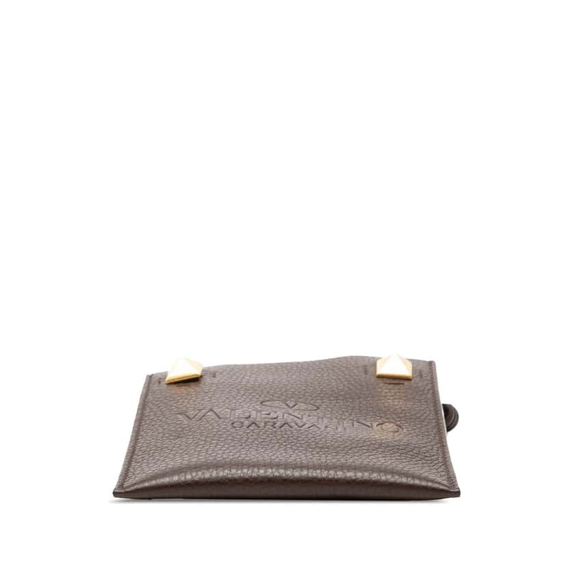 Valentino Mini Grained Calfskin Rockstud Identity Crossbody Brown Leather Very good condition - Inside View