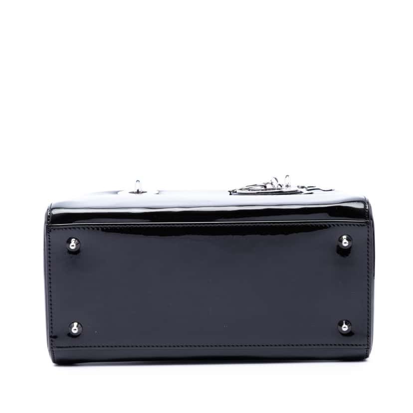 Dior Medium Patent Lady Dior Black Leather Very good condition - Inside View