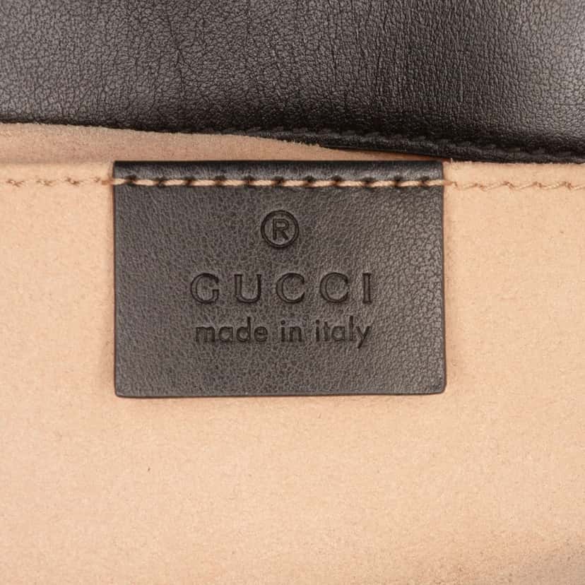 Gucci Small GG Marmont Matelasse Leather Shoulder Bag Black Leather Very good condition - Box View
