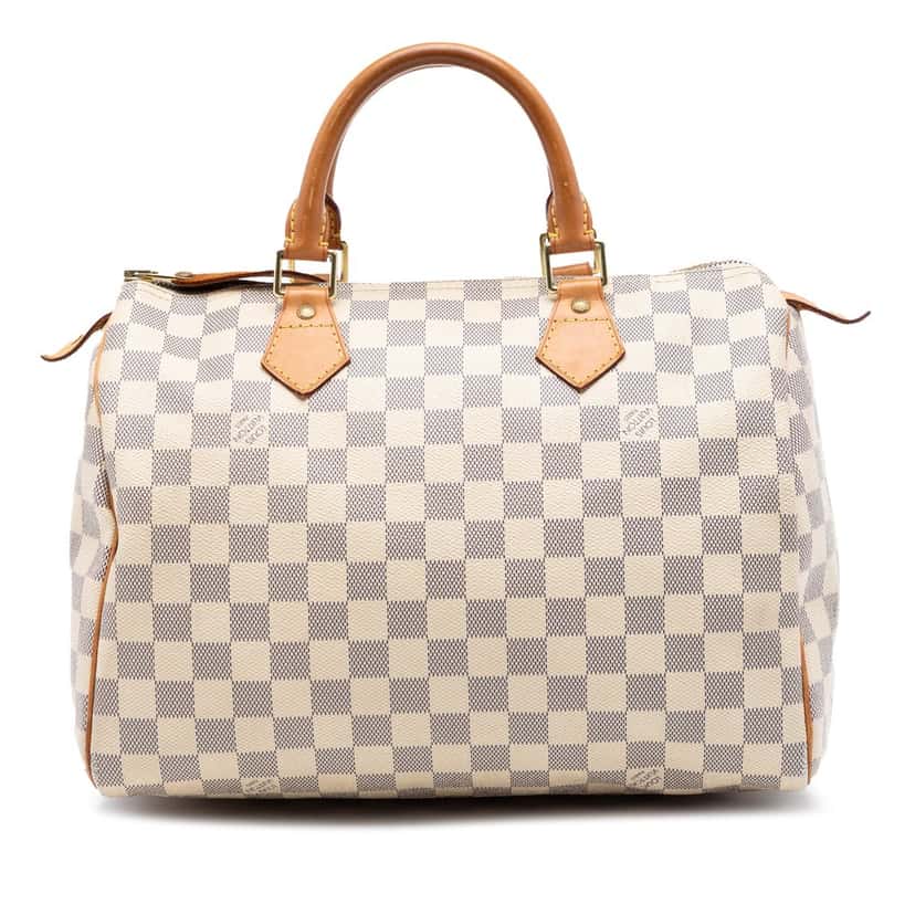 Louis Vuitton Damier Azur Speedy 30 White Very good condition - Front View