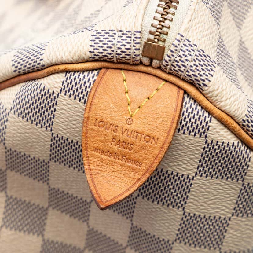 Louis Vuitton Damier Azur Speedy 30 White Very good condition - Box View