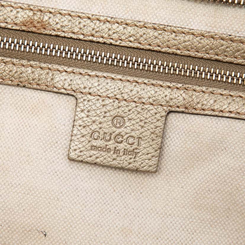 Gucci GG Canvas and Leather Bree Tote Beige Leather Very good condition - Box View