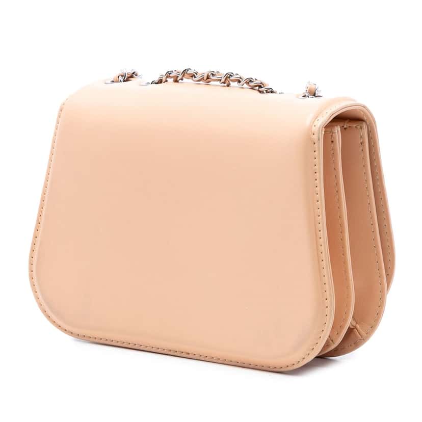 Chanel Small Calfskin Braided Chic Flap Brown Leather Very good condition - Back View