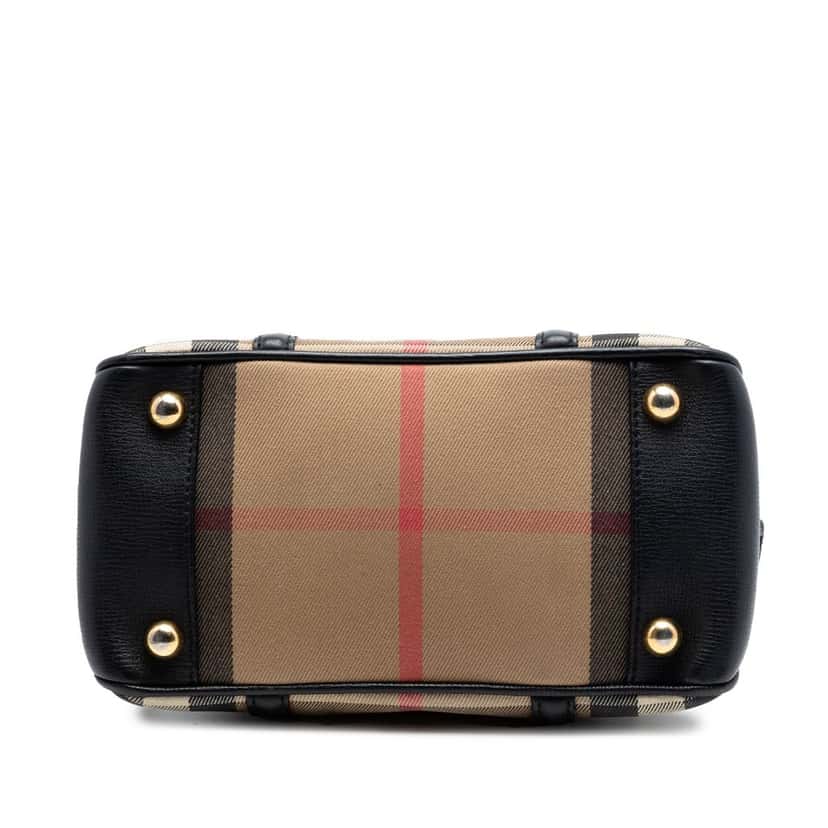 Burberry Small House Check Canvas Milverton Satchel Beige Very good condition - Inside View