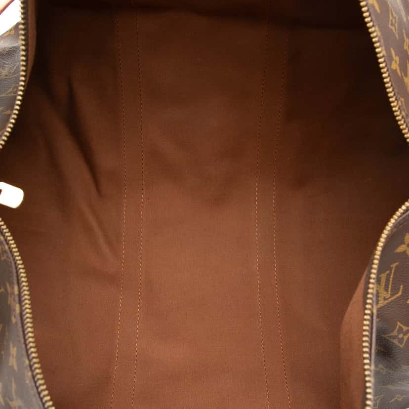 Louis Vuitton Monogram Keepall Bandouliere 50 Brown Never worn, with tag - Model View