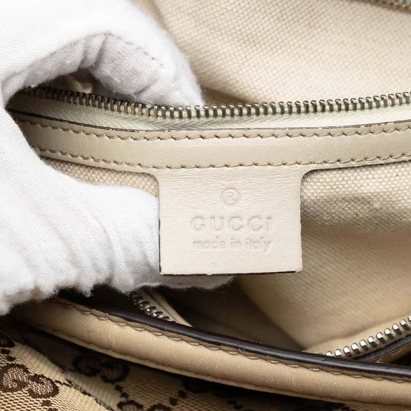 Gucci GG Canvas Web Mayfair Satchel Beige Very good condition - Box View
